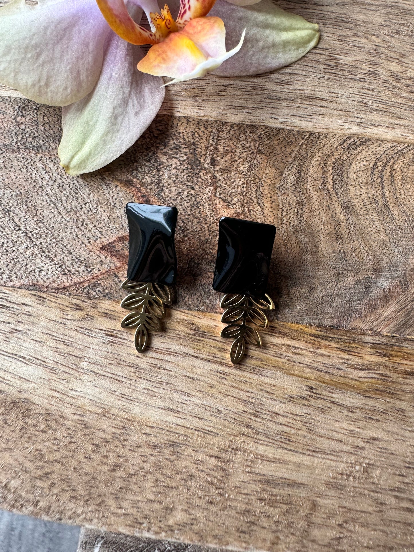 Oorbellen Noir Elegance