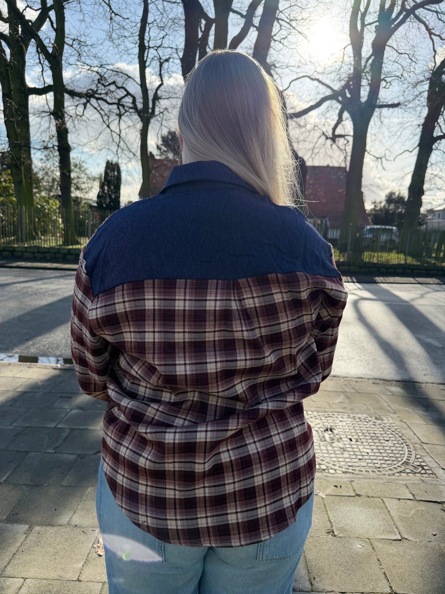 Denim Checked Hemd