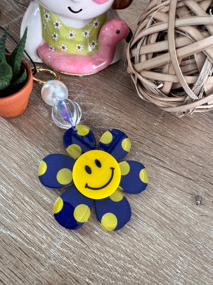 Flower power sleutel/tashanger