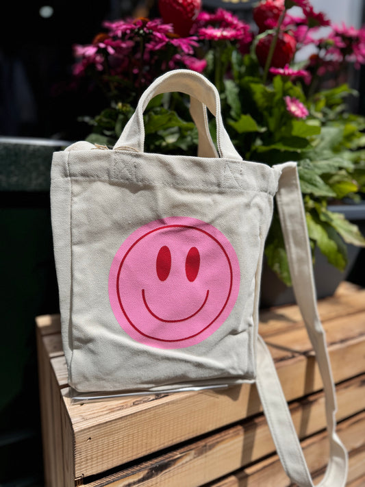 Smiley katoenen tas