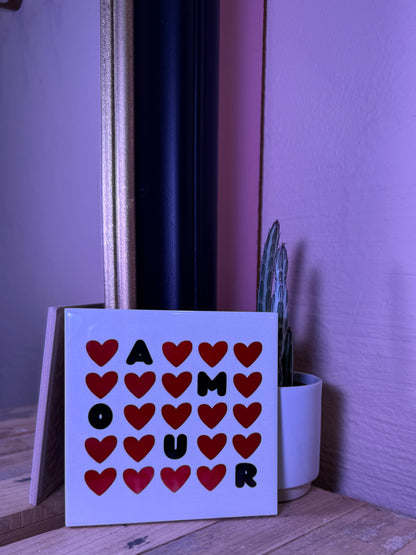 Decoratie tegeltje 10.8 X 10.8CM